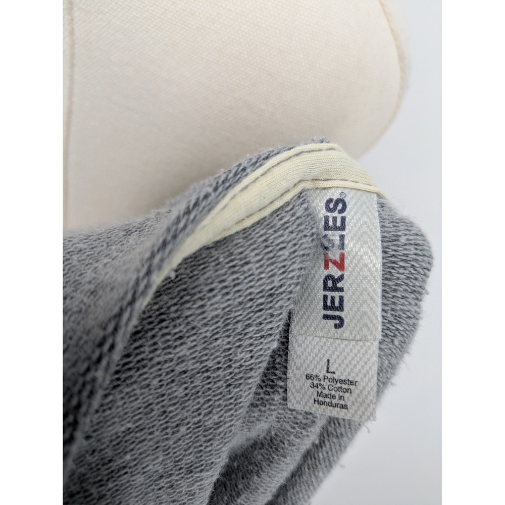 Jerzees Ohio OH Hoodie Mens Large Gray Raglan Graphic Sweatshirt Cozy Loungewear - Picture 6 of 12